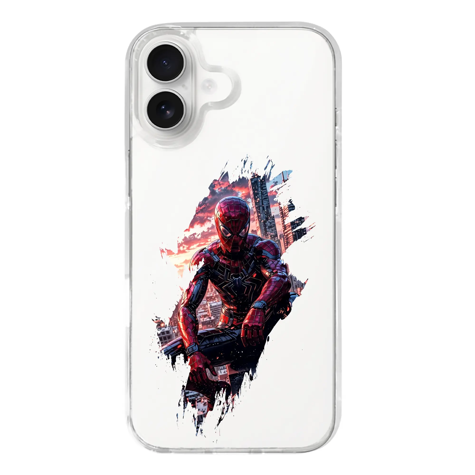 アベンジャーズ (Avenjāzu) グッズ スパイダーマン（Spider-Man） - iPhone 17シリーズ 透明スマホケース – 薄型・耐衝撃・精密フィット保護カバー